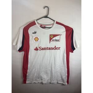 NWT Puma Ferrari Scuderia Shirt Mens XX-L Santander Formula 1 Supercar Shirt VTG